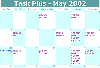 Sample Calendar Web Page