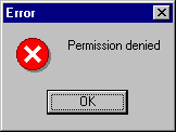 Permissions denied